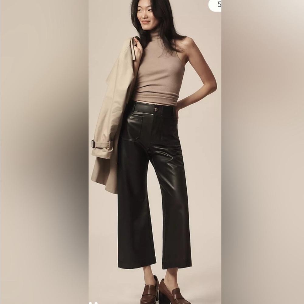 Anthropologie MAEVE The Colette Faux Leather Ankle Pants 31